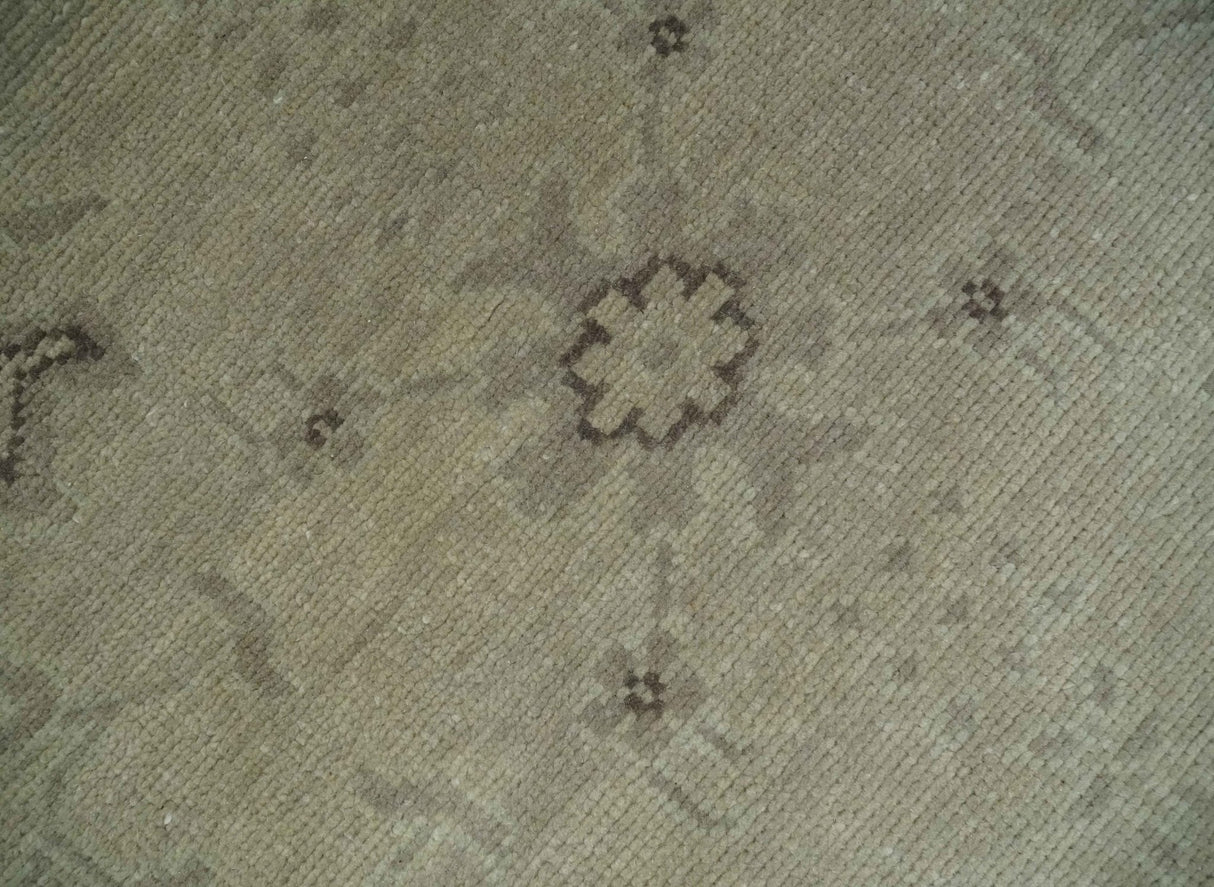 Antique 8x10 Hand Knotted Beige Traditional Vintage Persian Wool Rug