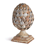 Antique Artichoke Ornament on Pedestal Base-Finial-Parc Decor
