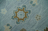 Antique Blue And Brown Hand Knotted Traditional Turkish Style Area Rug