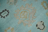 Antique Blue Charcoal Hand knotted Traditional Multi Size Oushak Wool Area Rug