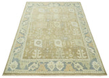 Antique Brown, Gray and Beige 8x10, 6x9 and 4x6 Hand Knotted Traditional Persian Oushak Wool Rug | AC2