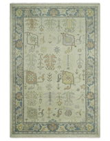 Antique Brown, Gray and Beige 8x10, 6x9 and 4x6 Hand Knotted Traditional Persian Oushak Wool Rug | AC2
