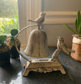 Antique Cast Iron Bird Counter Bell-Bell-Parc Decor