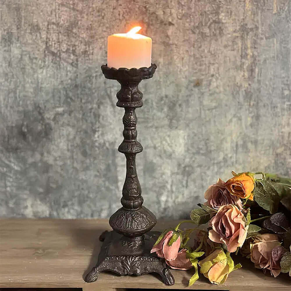 Antique Cast Iron Candle Holder-Candle Holder-Parc Decor