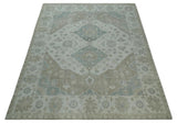 Antique Design Medallion Earthy Ivory and Camel 8x10 wool Area Rug