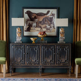 Antique Dog Breed Print in Black Frame-Wall Art-Parc Decor