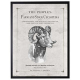 Antique Farmhouse Ram Artwork inspired by "The People's Farm And Stock Cyclopedia"-Art-Parc Decor