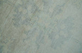 Antique Finish Silver, Gray and Charcoal Hand Knotted Oriental Oushak 8x10 wool Area Rug
