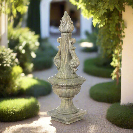 Antique Grecian Garden Torch Statue-Garden Sculpture-Parc Decor