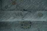Antique Hand Knotted Charcoal and Gray Traditional Oushak wool Area Rug