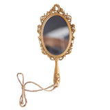 Antique Handheld Mirror with Ornate Gold Frame-Mirror-Parc Decor
