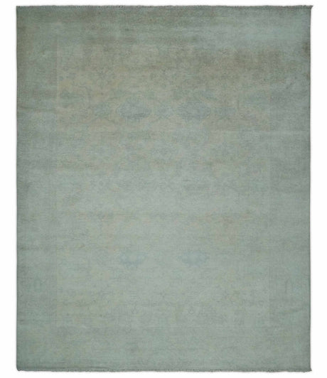 Antique look Beige and Gray Hand Knotted Oriental Oushak 8x10 wool Area Rug