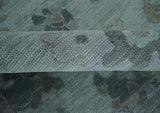 Antique look Bluish Gray Hand knotted Traditional Oushak Multi Size wool area Rug