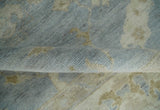 Antique look Charcoal and Beige Hand knotted Traditional Oushak wool Area Rug