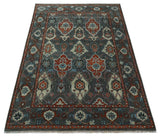Antique look Gray And Rust Hand knotted Traditional Oushak Multi Size Area Rug