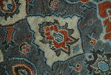 Antique look Gray And Rust Hand knotted Traditional Oushak Multi Size Area Rug