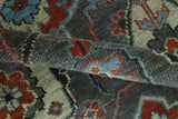 Antique look Gray And Rust Hand knotted Traditional Oushak Multi Size Area Rug