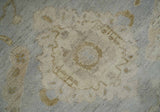 Antique look Gray, Beige and Olive Hand knotted Traditional Oushak 9x12 wool Area Rug