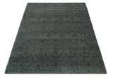 Antique look Gray, Taupe and Gray 8x10 Traditional Design wool Rug