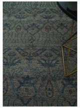 Antique look Gray, Taupe and Gray 8x10 Traditional Design wool Rug