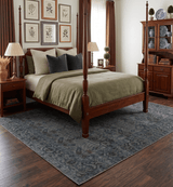 Antique look Gray, Taupe and Gray 8x10 Traditional Design wool Rug