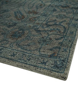 Antique look Gray, Taupe and Gray 8x10 Traditional Design wool Rug