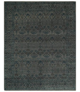 Antique look Gray, Taupe and Gray 8x10 Traditional Design wool Rug