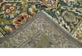 Antique look Hand knotted Green and Gray Traditional Large design wool Area Rug