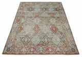 Antique look Multicolor Tribal Hand Knotted Distressed finished Oxidized Wool Area Rug