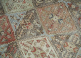 Antique look Multicolor Tribal Hand Knotted Distressed finished Oxidized Wool Area Rug