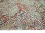 Antique look Multicolor Tribal Hand Knotted Distressed finished Oxidized Wool Area Rug