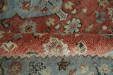 Antique look Traditional Floral Gray, Rust and Beige Hand knotted Heriz Custom Made wool Area Rug
