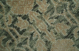 Antique look vintage style Green, Beige and Brown traditional Hand Knotted Multi Size wool rug