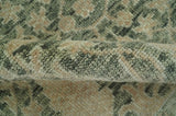 Antique look vintage style Green, Beige and Brown traditional Hand Knotted Multi Size wool rug