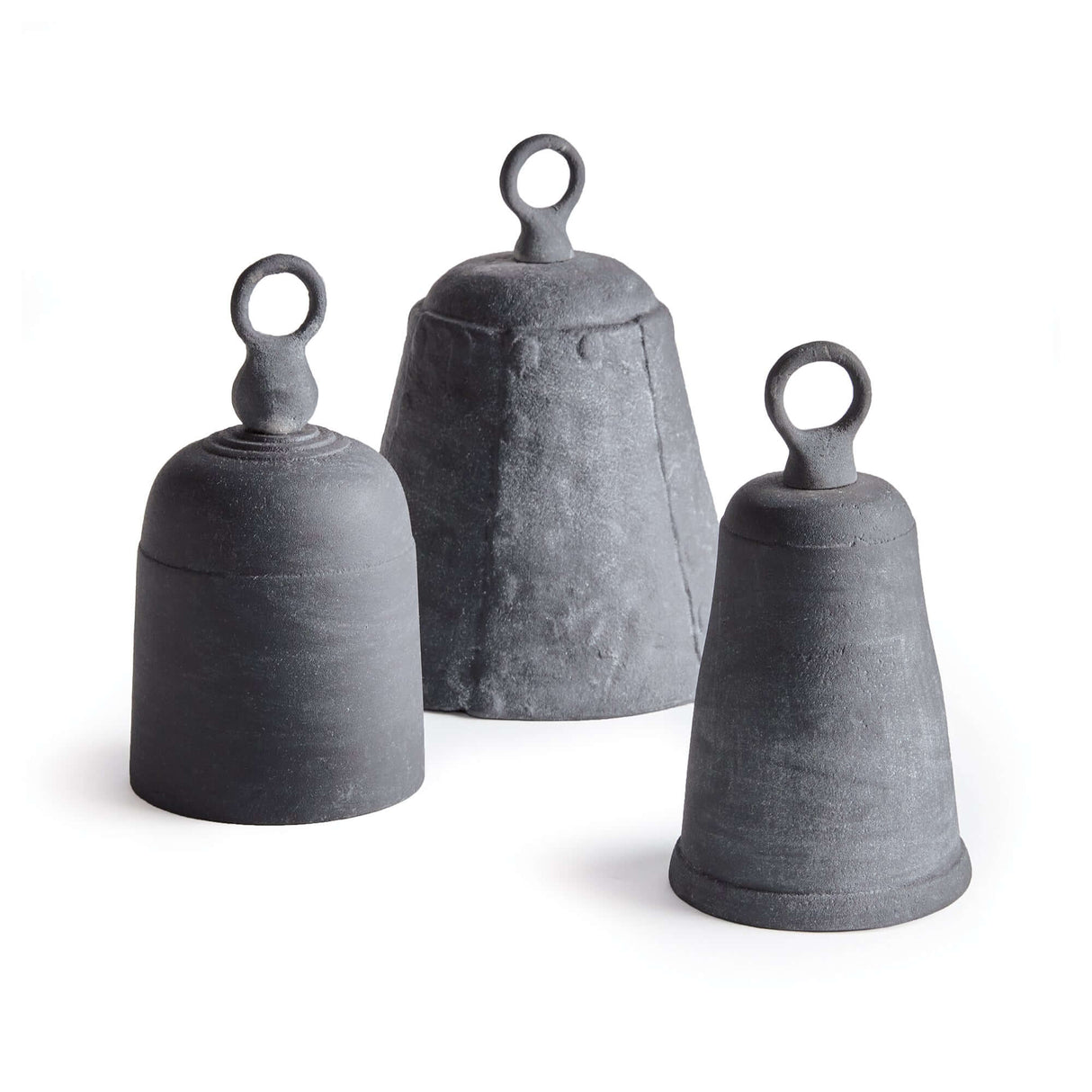 Antique Metal Bells with Weathered Zinc Finish (Set of 3)-Bells-Parc Decor