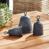 Antique Metal Bells with Weathered Zinc Finish (Set of 3)-Bells-Parc Decor