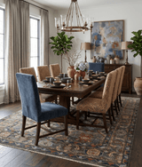 Antique Moss All Wool Traditional Oushak Charcoal, Brown and Blue Hand knotted Custom Made wool Area Rug