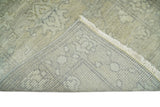 Antique Persian 2x3 Beige and Gray Hand Knotted Wool Area Rug