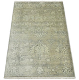 Antique Persian 2x3 Beige and Gray Hand Knotted Wool Area Rug