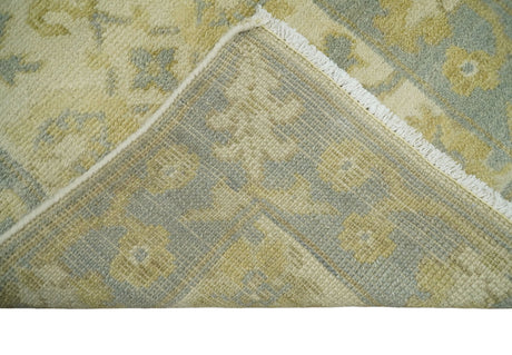 Antique Persian 2x3 Beige and Gray Hand Knotted Wool Area Rug