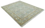 Antique Persian 8x10 Hand Knotted Gray and Beige Traditional Persian Wool Rug