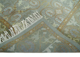 Antique Persian 8x10 Hand Knotted Gray and Beige Traditional Persian Wool Rug