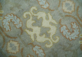 Antique Persian 8x10 Hand Knotted Gray and Beige Traditional Persian Wool Rug