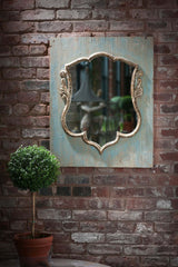 Antique Shield-Shaped Wall Mirror-Mirror-Parc Decor