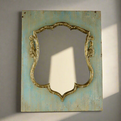 Antique Shield-Shaped Wall Mirror-Mirror-Parc Decor