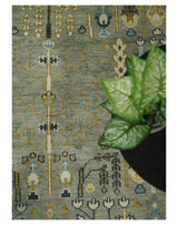 Antique Silver and Gold Hand Knotted Tree of Life Custom made Wool Rug