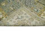 Antique Silver and Gold Hand Knotted Tree of Life Custom made Wool Rug