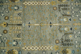 Antique Silver and Gold Hand Knotted Tree of Life Custom made Wool Rug