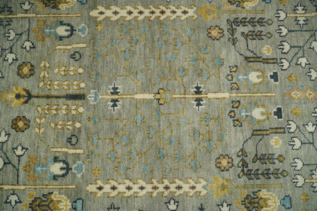 Antique Silver and Gold Hand Knotted Tree of Life Custom made Wool Rug