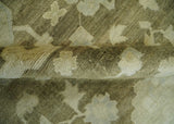 Antique Style 10x14 Hand Knotted Brown and Beige Traditional Oushak Wool Rug, Large Rug | N3751014